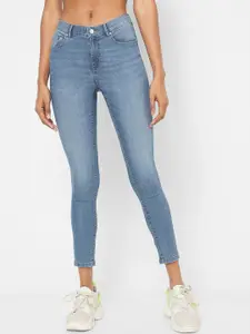 ONLY Women Blue Erik Skinny Fit High-Rise Jeans