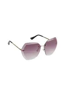 Scavin Women Purple Lens & Gold-Toned Sunglasses with UV Protected Lens-S628 GLDPUR GRD