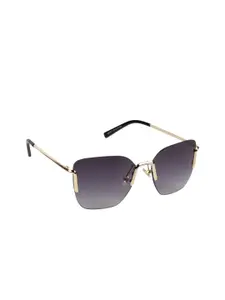 Scavin Women Grey Lens & Gold-Toned Sunglasses with UV Protected Lens-S1217 GLD SMKGRD