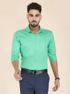 FUBAR Men Sea Green Solid Formal Shirt