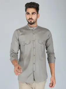 FUBAR Men Grey Modern Casual Shirt
