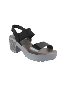 Mochi Women Black Solid Platforms