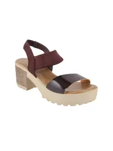 Mochi Women Brown Solid Platforms