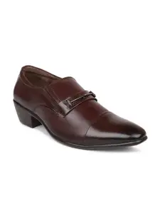 PRIVO by Inc.5 Men Brown Formal Slip-On Shoes