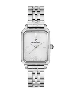 Daniel Klein Women Silver-Toned Dial & Silver Toned Stainless Steel Bracelet Style Straps Analogue Watch DK 1 13126-1