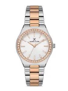 Daniel Klein Women Silver-Toned Dial & Silver-Toned Analogue Watch DK.1.13040-6-Silver