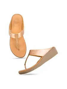 VON WELLX GERMANY Women Gold-Toned Comfort Sandals
