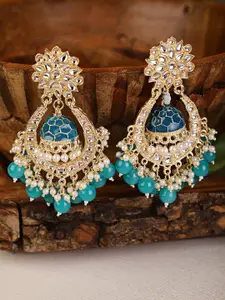 Shining Diva Blue Classic Chandbalis Earrings