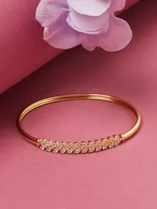 Voylla Women Gold-Plated & White Brass Bangle-Style Bracelet