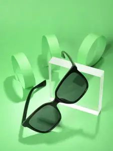 HAUTE SAUCE by  Campus Sutra HAUTE SAUCE by Campus Sutra Women Black Lens & Black Butterfly Sunglasses with UV Protected Lens