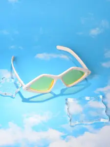 HAUTE SAUCE by  Campus Sutra HAUTE SAUCE by Campus Sutra Women Yellow Lens & Brown Other Sunglasses with Polarised Lens