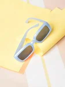 HAUTE SAUCE by  Campus Sutra HAUTE SAUCE by Campus Sutra Women Black Lens Blue Wayfarer Sunglass with UV Protected Lens