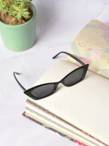 HAUTE SAUCE by  Campus Sutra HAUTE SAUCE by Campus Sutra Women Black Lens & Black Cateye Sunglasses  SS22_HSSG1058