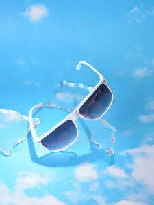 HAUTE SAUCE by  Campus Sutra HAUTE SAUCE by Campus Sutra Women Purple Lens & White Wayfarer Sunglasses with UV Protected Lens