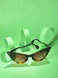 HAUTE SAUCE by  Campus Sutra HAUTE SAUCE by Campus Sutra Women Red Lens & Brown Cateye Sunglasses with UV Protected Lens