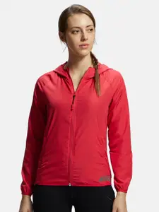 Jockey Microfiber Relaxed Fit Raglan Styled Water Resistant Hoodie Jacket-MW50