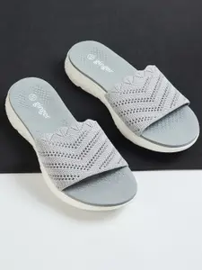 Ginger by Lifestyle Women Grey Printed Sliders