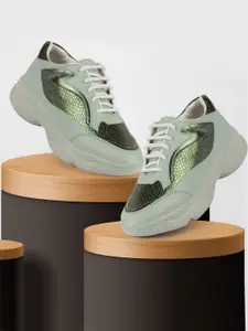 FAUSTO Women Green Running Non-Marking Shoes