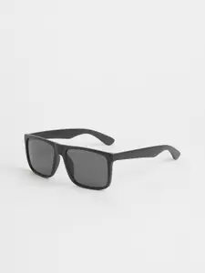 H&M Men Black Full Rim Square Sunglasses