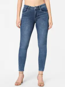 Kraus Jeans Women Blue Skinny Fit High-Rise Light Fade Jeans