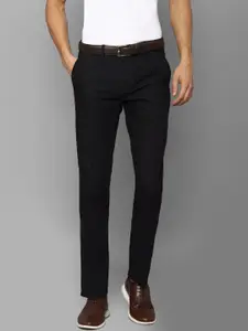 Louis Philippe Sport Men Black Slim Fit Cotton Trousers