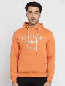 Status Quo Men Orange Printed Sweatshirt