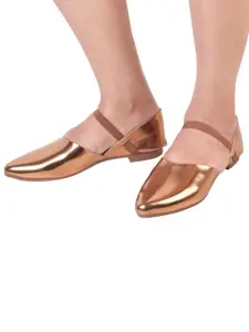 XE Looks Women Copper-Toned Ballerinas Flats