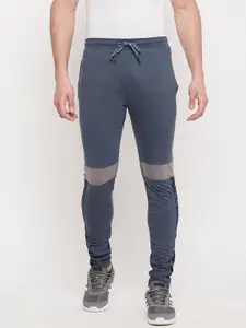 Duke Men Blue Solid Slim Fit Track Pant