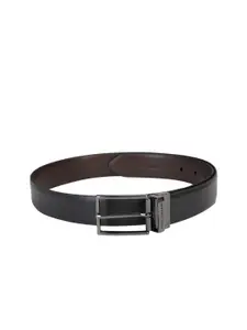 Peter England Men Brown & Black Solid Reversible Belt
