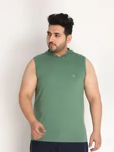CHKOKKO Plus Men Green T-shirt