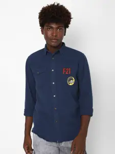 FOREVER 21 Women Blue Casual Shirt