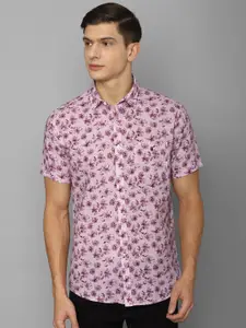 Louis Philippe Sport Men Purple Slim Fit Floral Printed Casual Shirt
