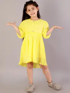 KidsDew Girls Yellow A-Line Dress