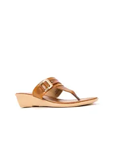 Khadims Coffee Brown Comfort Sandals with Buckles