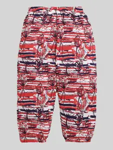 The Magic Wand Girls Red Imported Printed Joggers Balloon Pant