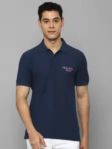 Allen Solly Sport Men Navy Blue Polo Collar T-shirt