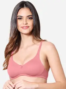 VStar Women Beige Seamless Medium Support Double Layered Moulded Cups Bra