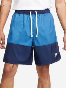 Nike Men Blue AS M NSW SPE Colourblocked Sports Shorts