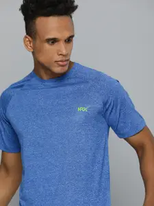 HRX By Hrithik Roshan Men Blue Running Rapid-Dry T-Shirts