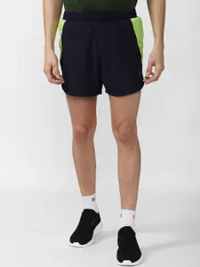Van Heusen Flex Men Navy Blue Colourblocked Sports Shorts