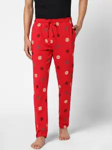 Ajile by Pantaloons Men Red Floral Printed Pyjama