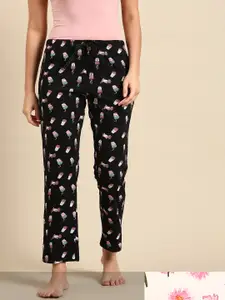 Dreamz by Pantaloons Pack of 2 Women Printed Cropped Pure Cotton Lounge Pants