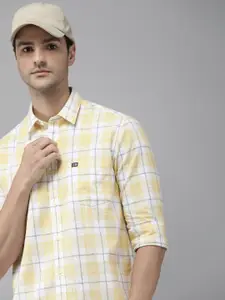 Arrow Sport Men Yellow Tartan Checks Original Slim Fit Pure Cotton Casual Shirt