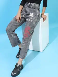 Tokyo Talkies Women Attractive Grey Wide Leg Fit Cropped Jeans