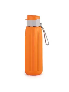 Cello Puro Steel-X Volvo Orange & Grey Striped Water Bottle 600 Ml