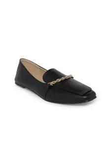 Forever Glam by Pantaloons Women Black PU Loafers
