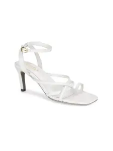 Truffle Collection White PU Heels
