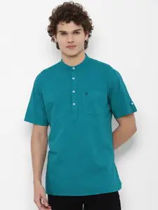 Allen Solly Men Green Slim Fit Casual Shirt