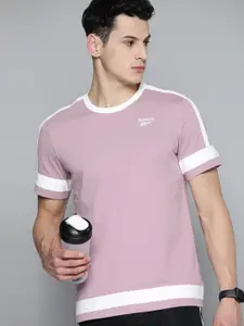 Reebok Classic Men WCE Brand Logo Printed Pure Cotton Slim Fit T-shirt