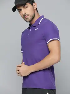 Reebok Classic Men Purple Wardrobe Color Essesntials Polo Collar T-shirt